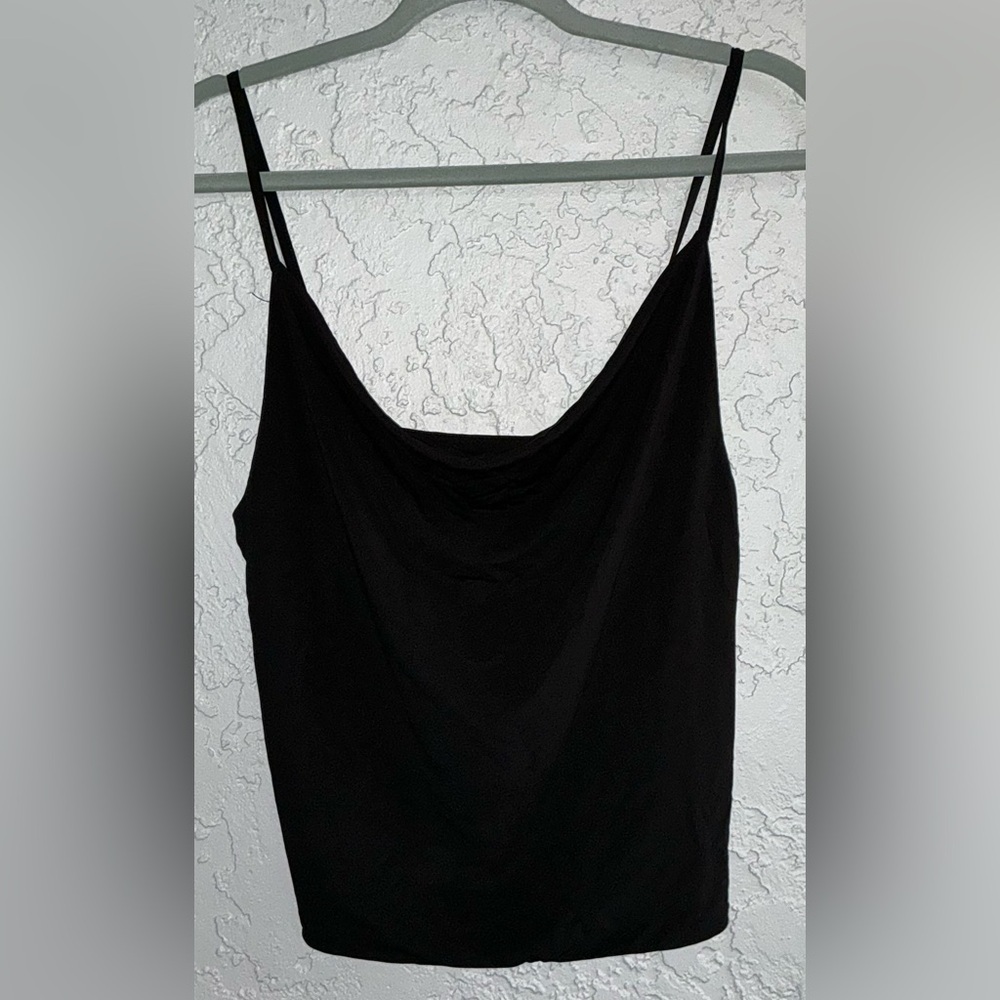 Zara Black Cowl Neck Women's Spaghetti Strap Top